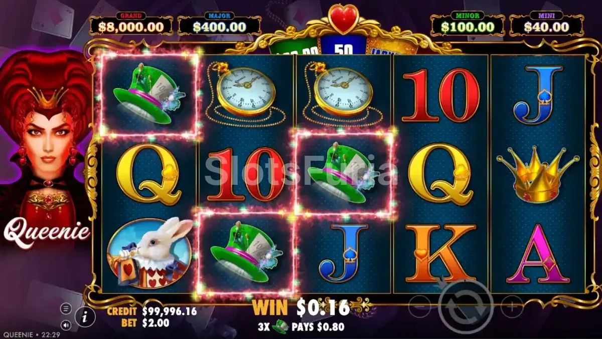Segunda vista del juego base de Queenie con la rueda asomando detrás de los rodillos