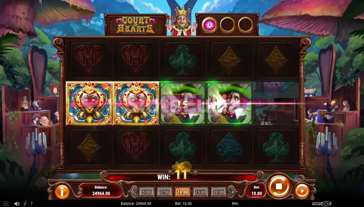 Resultado de un giro especial en Rabbit Hole Riches con activación de bonus