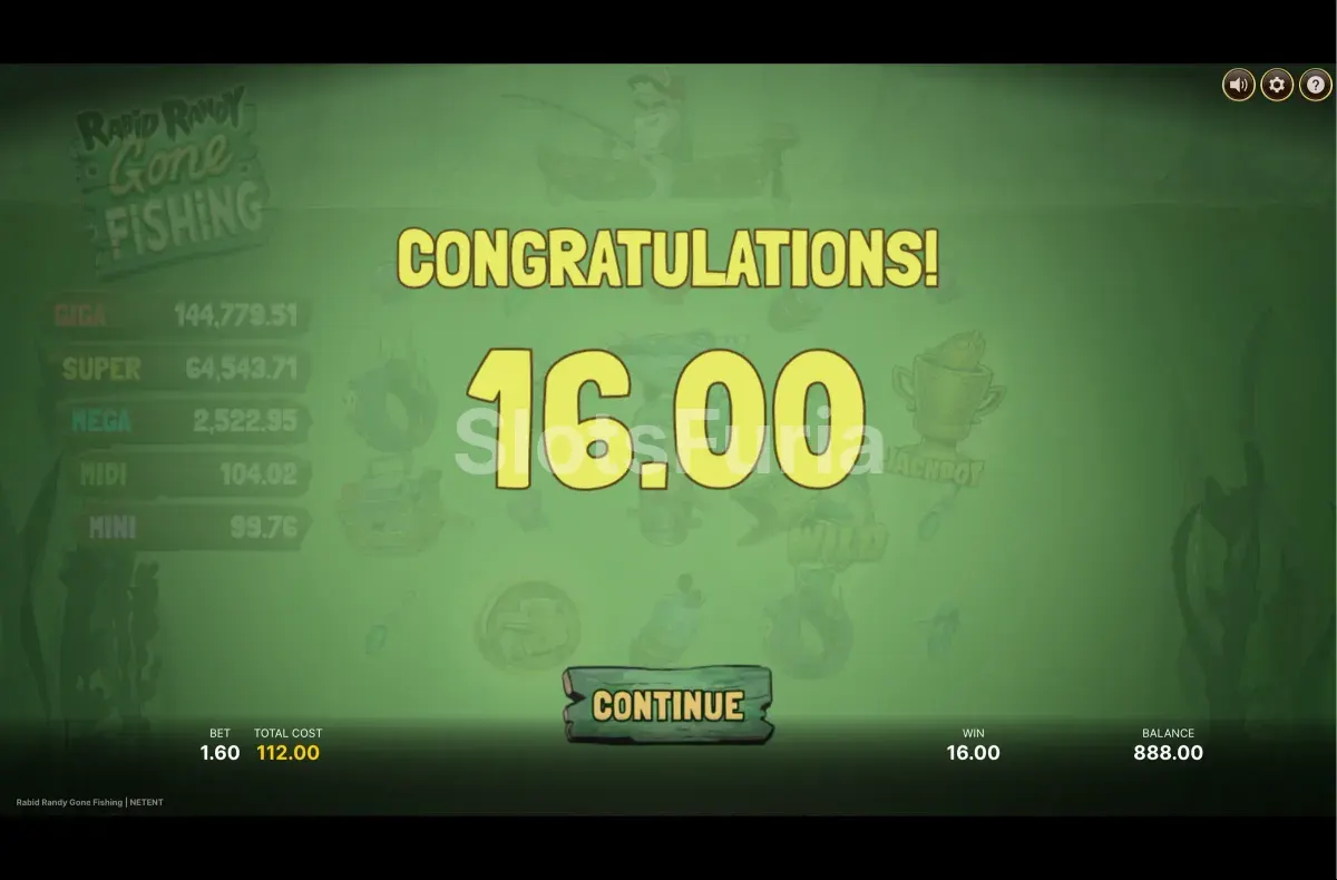 Gran victoria registrada en Rabid Randy Gone Fishing