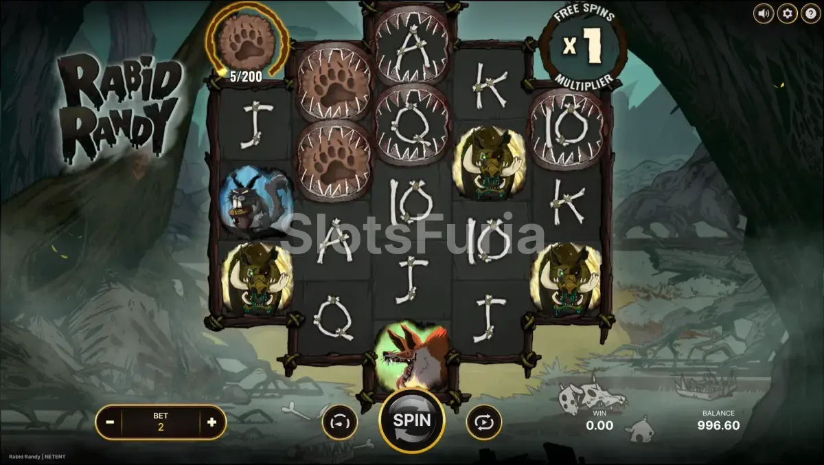 Pantalla principal de Rabid Randy con el bosque oscuro
