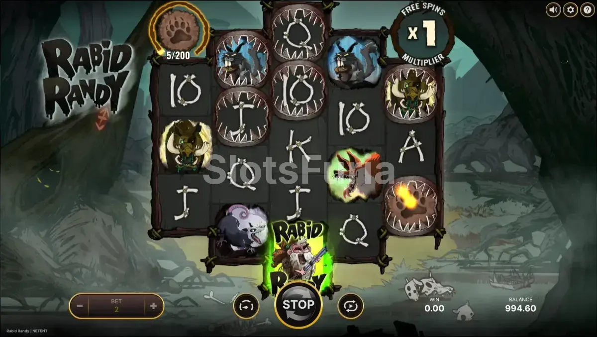 Segundo plano del juego base de Rabid Randy en acción