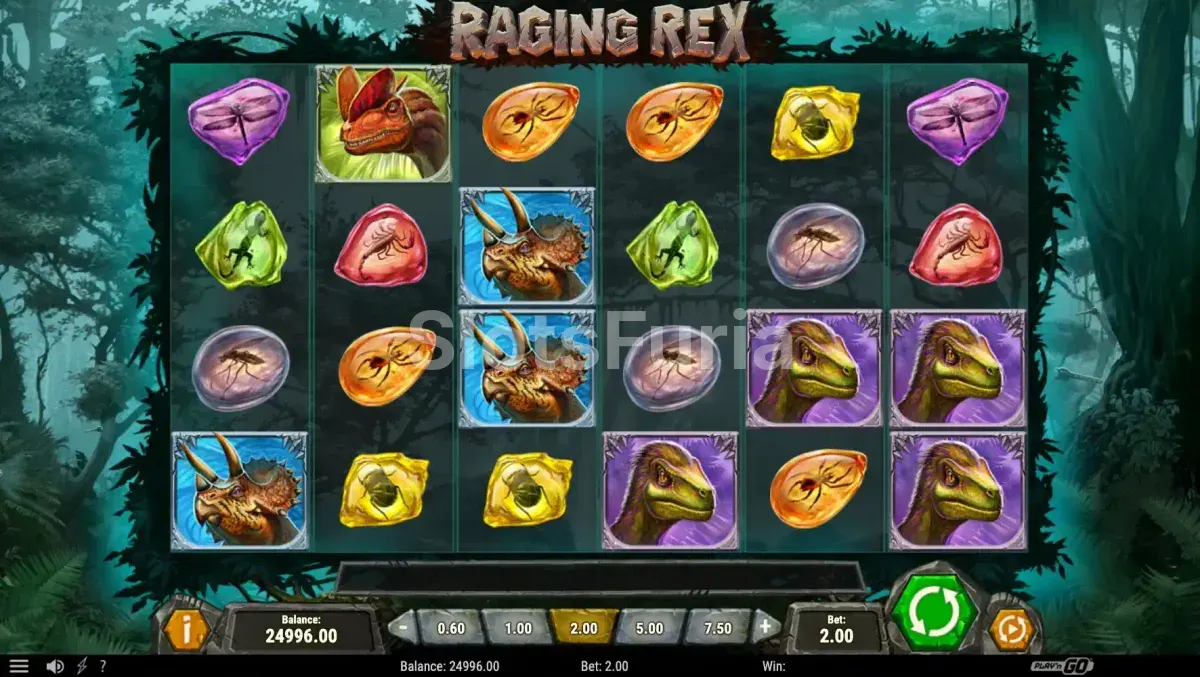 Segunda vista del juego base de Raging Rex con Wilds expandibles