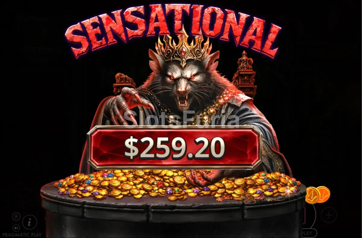 Premio destacado en Rat Royale durante una ronda de giros