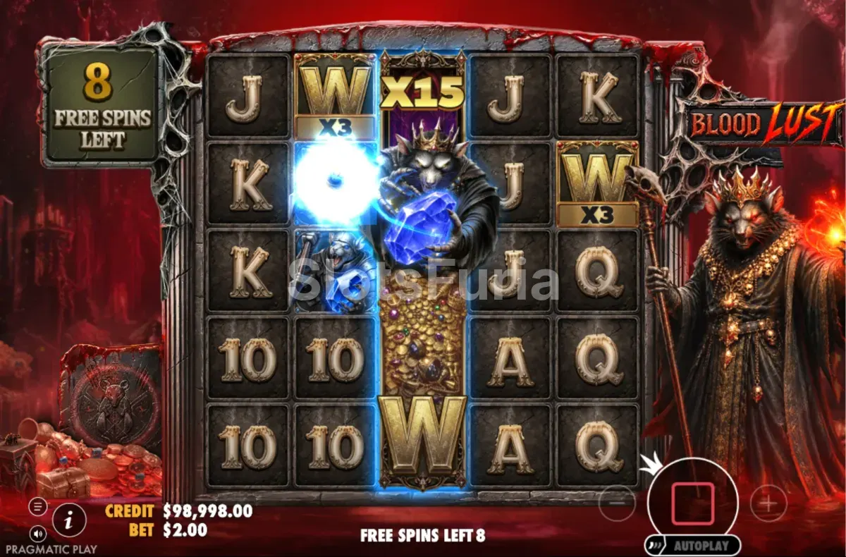 Ronda de giros gratis de Rat Royale en pantalla