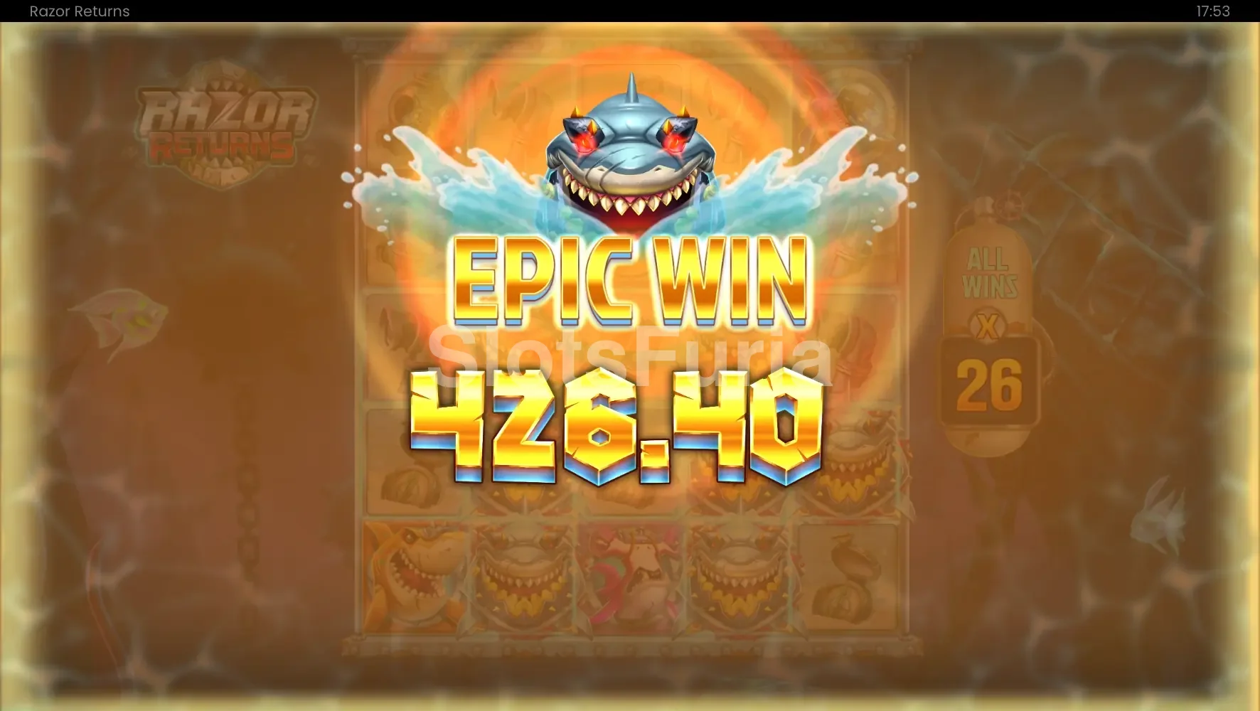 Gran premio en pantalla de Razor Returns