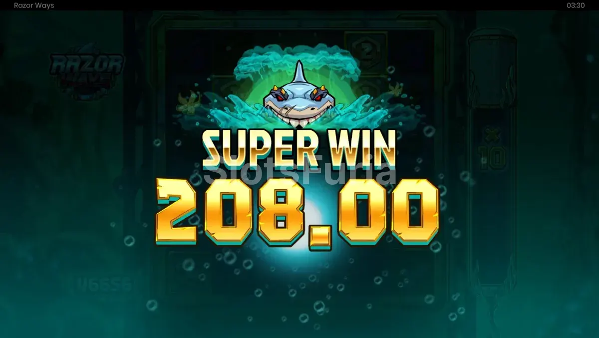 Gran victoria en Razor Ways con multiplicador máximo activo
