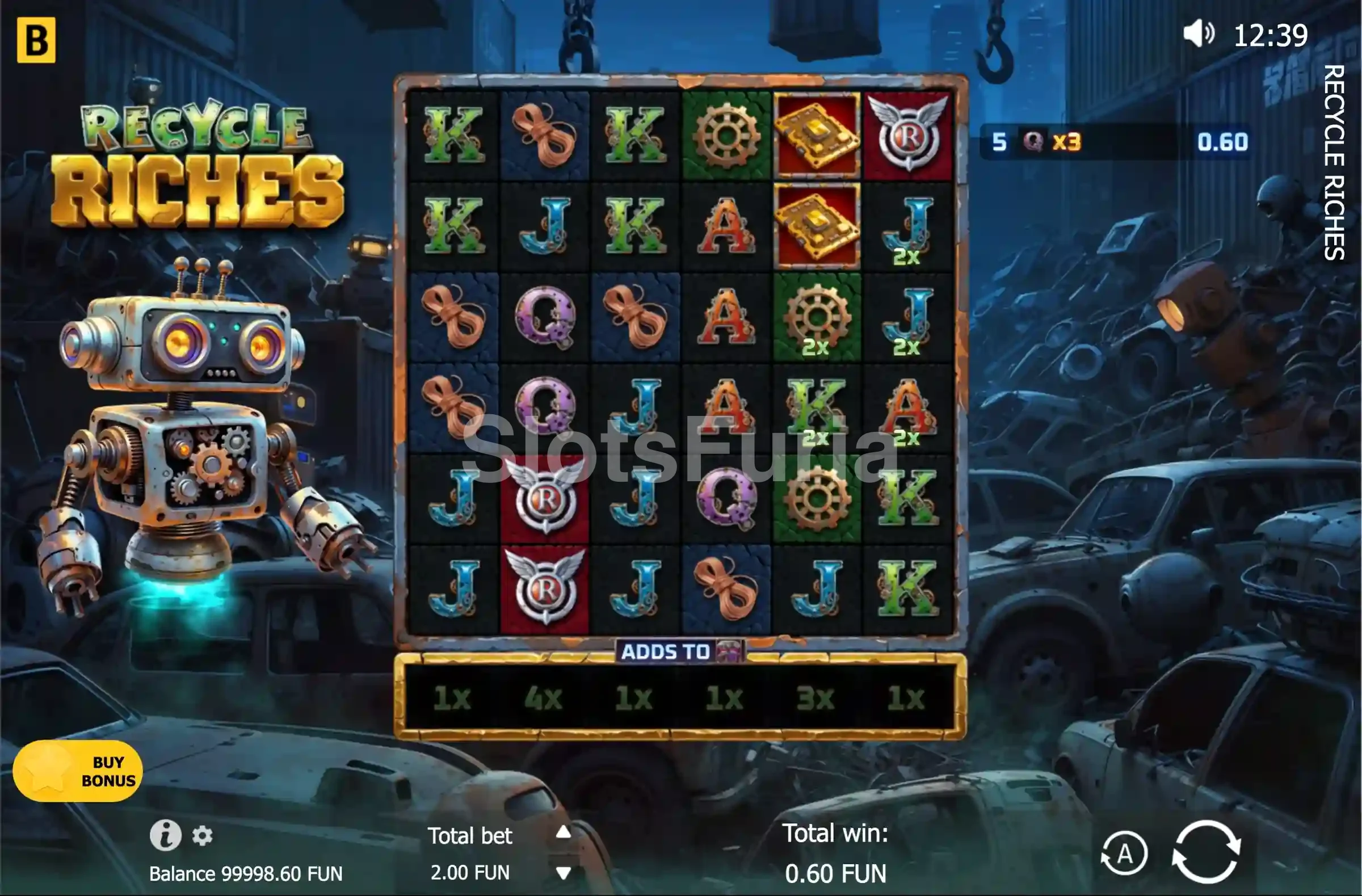 Juego base de Recycle Riches con sus 6 rodillos en acción