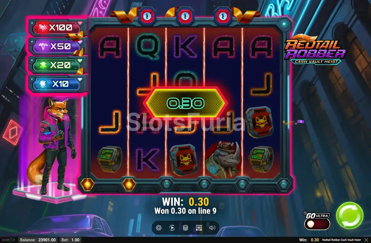 Gran premio conseguido en Redtail Robber Cash Vault Heist