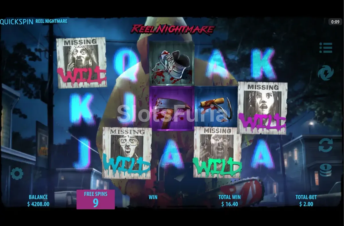 Giros gratis activados en Reel Nightmare de Quickspin