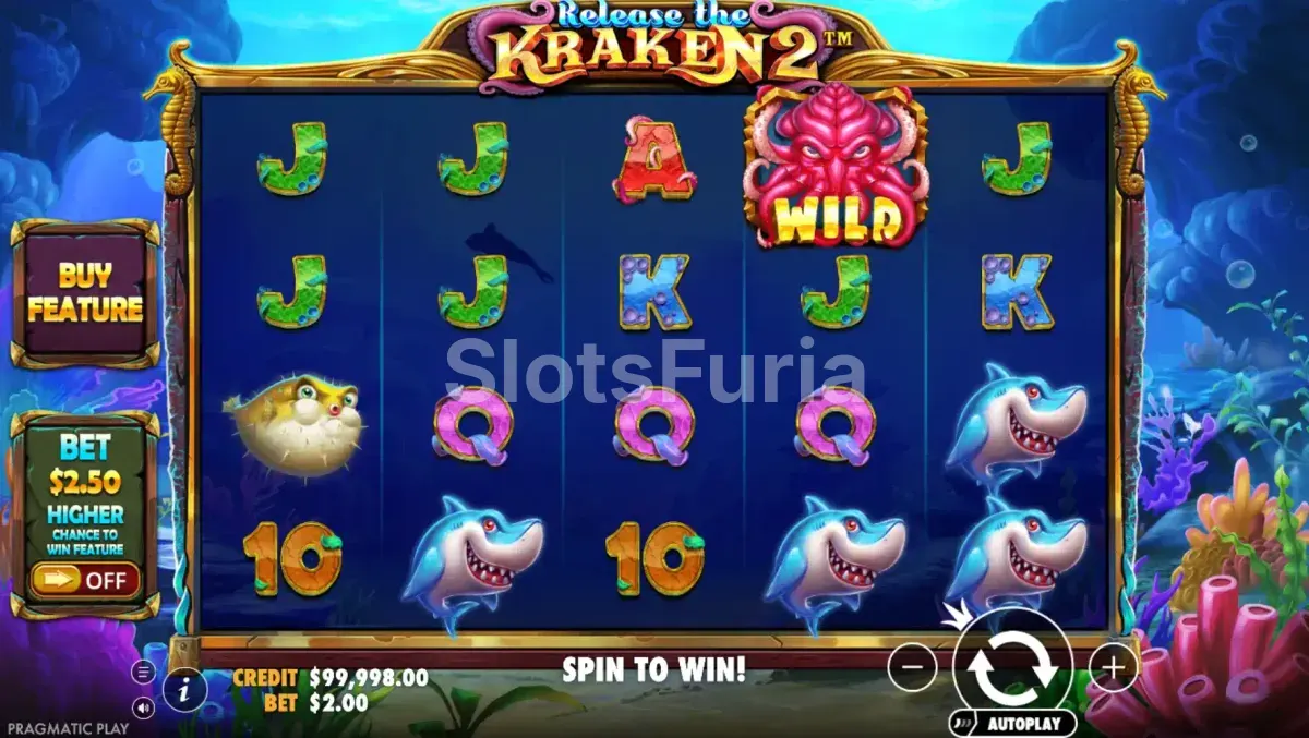 Pantalla principal del juego base en Release the Kraken 2