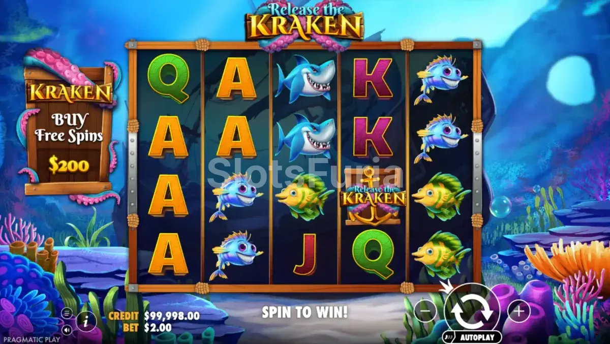 Pantalla principal del juego base de Release the Kraken
