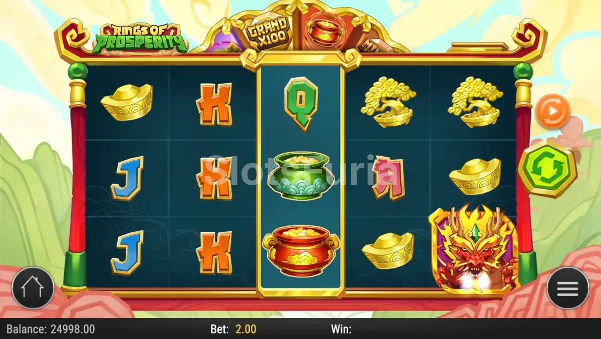 Pantalla principal del juego base de Rings of Prosperity