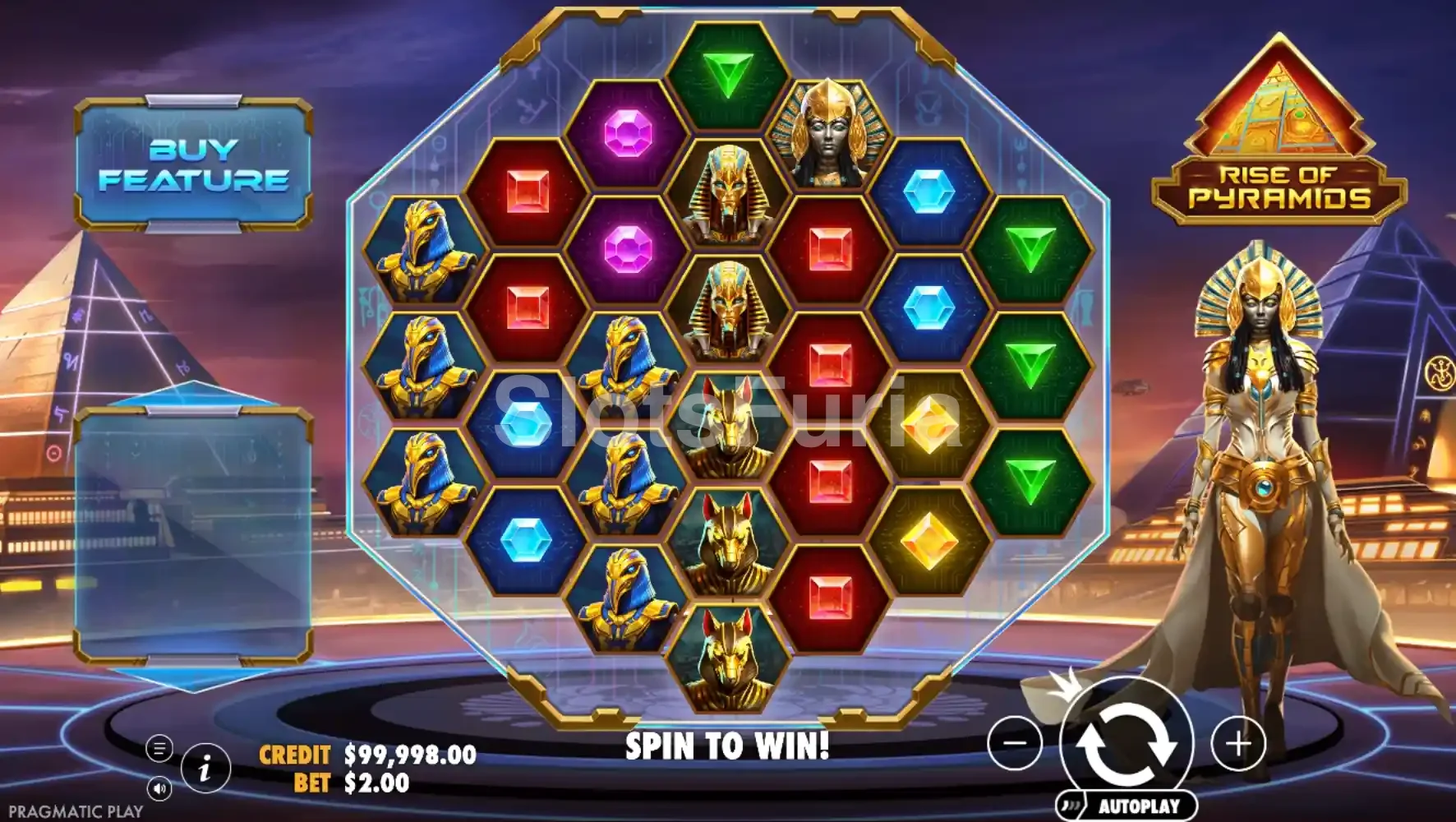 Pantalla principal del juego base de Rise of Pyramids