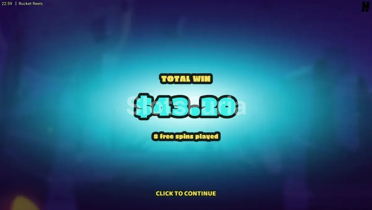 Gran victoria conseguida en Rocket Reels durante la ronda de bonus