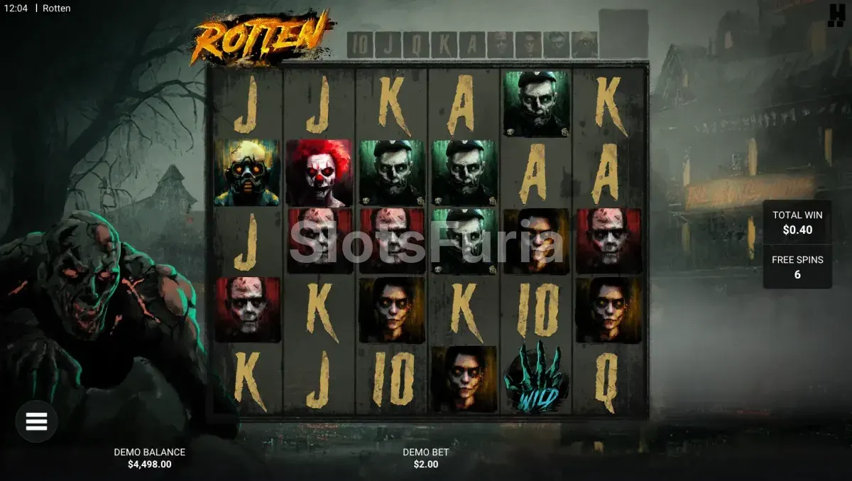 Giros gratis de Rotten durante el bono Total Takeover