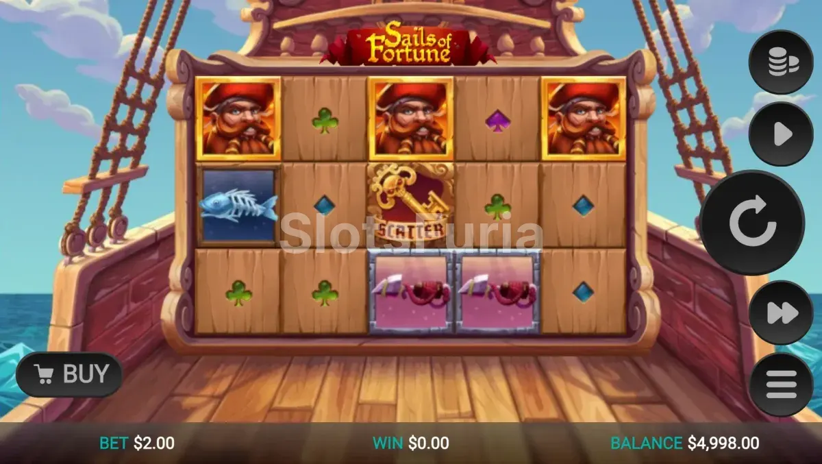 Juego base de Sails of Fortune con el barco pirata