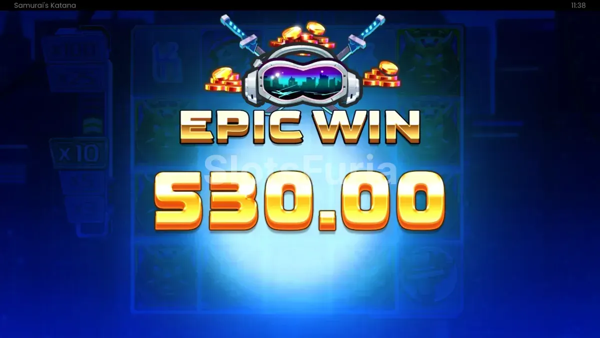 Gran victoria en Samurai's Katana con multiplicador máximo