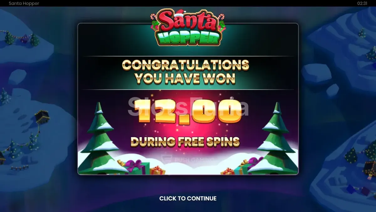 Gran victoria en Santa Hopper con multiplicadores apilados al máximo