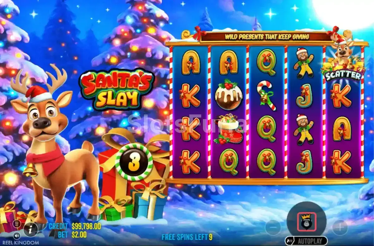 Ronda de giros gratis activada en Santa's Slay Pragmatic Play