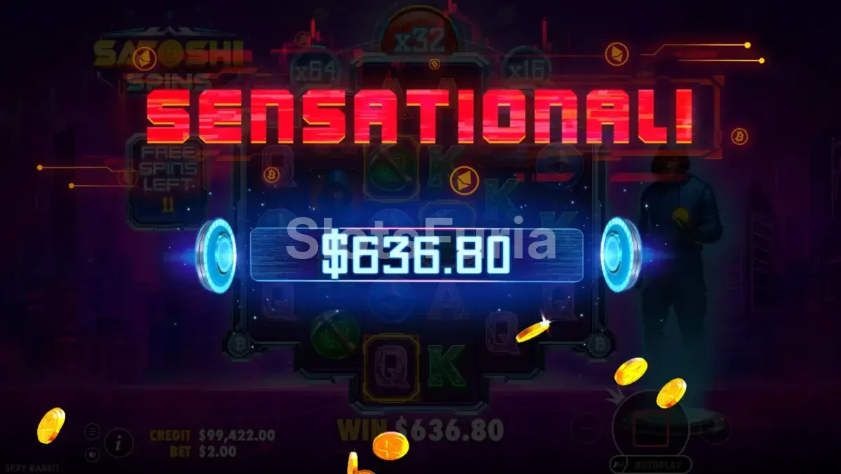 Gran victoria conseguida en Satoshi Spins