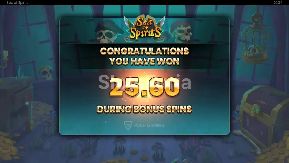 Gran victoria conseguida en Sea of Spirits durante los giros especiales