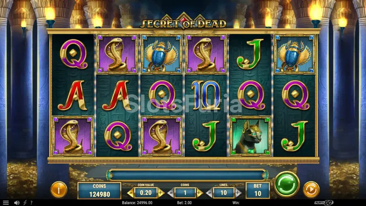 Segunda pantalla del juego base de Secret of Dead mostrando los rodillos en acción