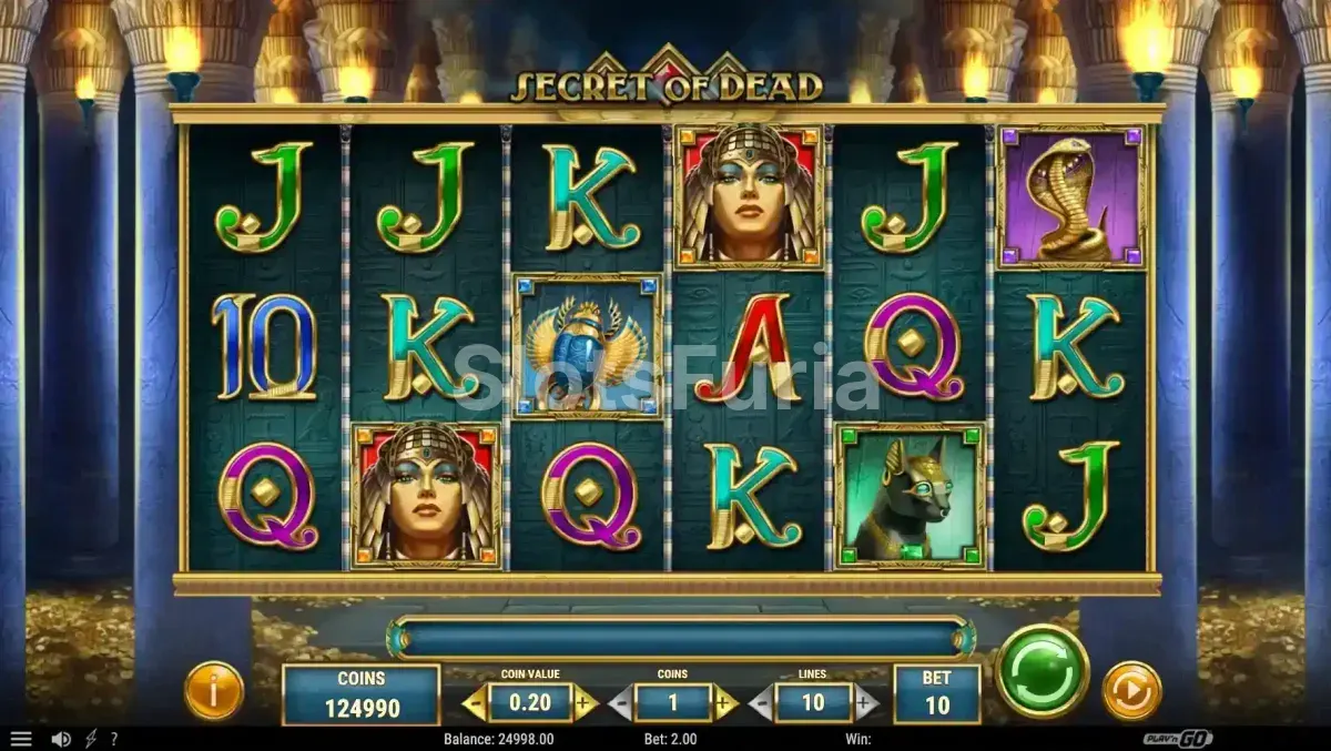 Vista del juego base de Secret of Dead con sus 6 rodillos