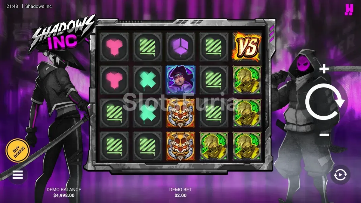 Pantalla del juego base de Shadows Inc