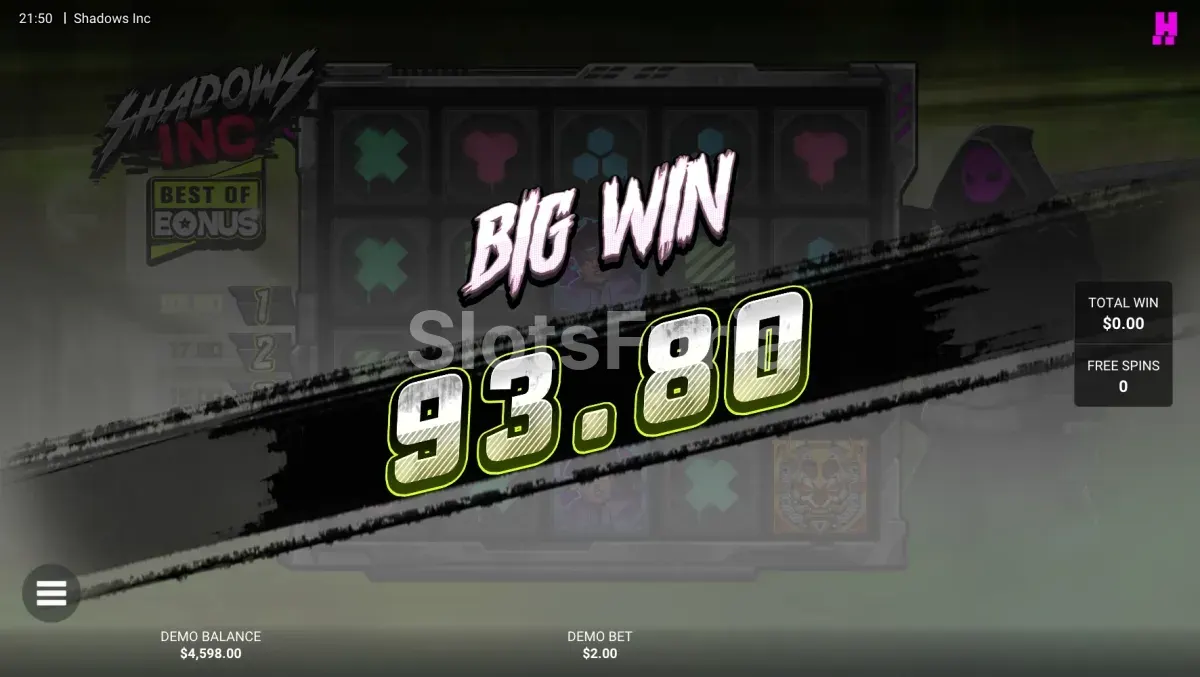 Momento de gran ganancia en Shadows Inc