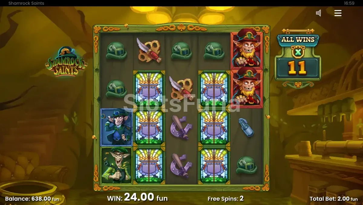 Tiradas gratuitas activas en Shamrock Saints con multiplicador