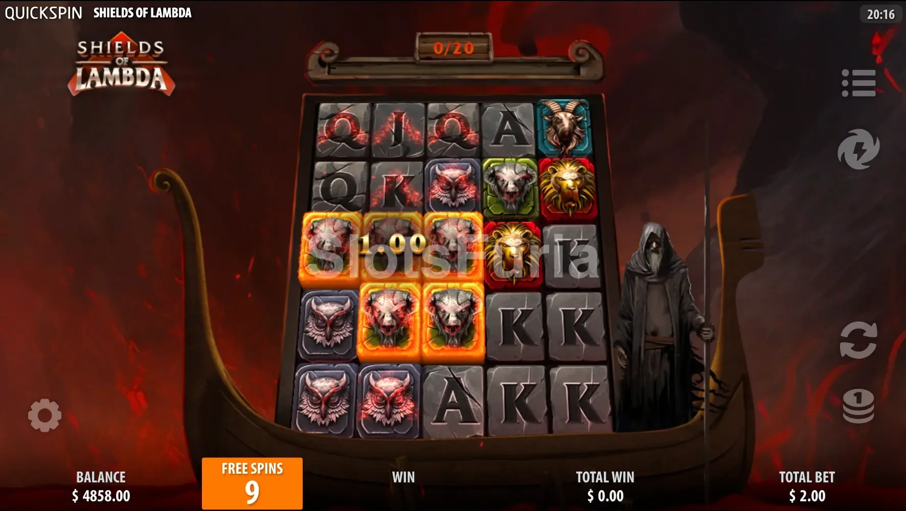Ronda de tiradas gratis Ferryman en Shields of Lambda