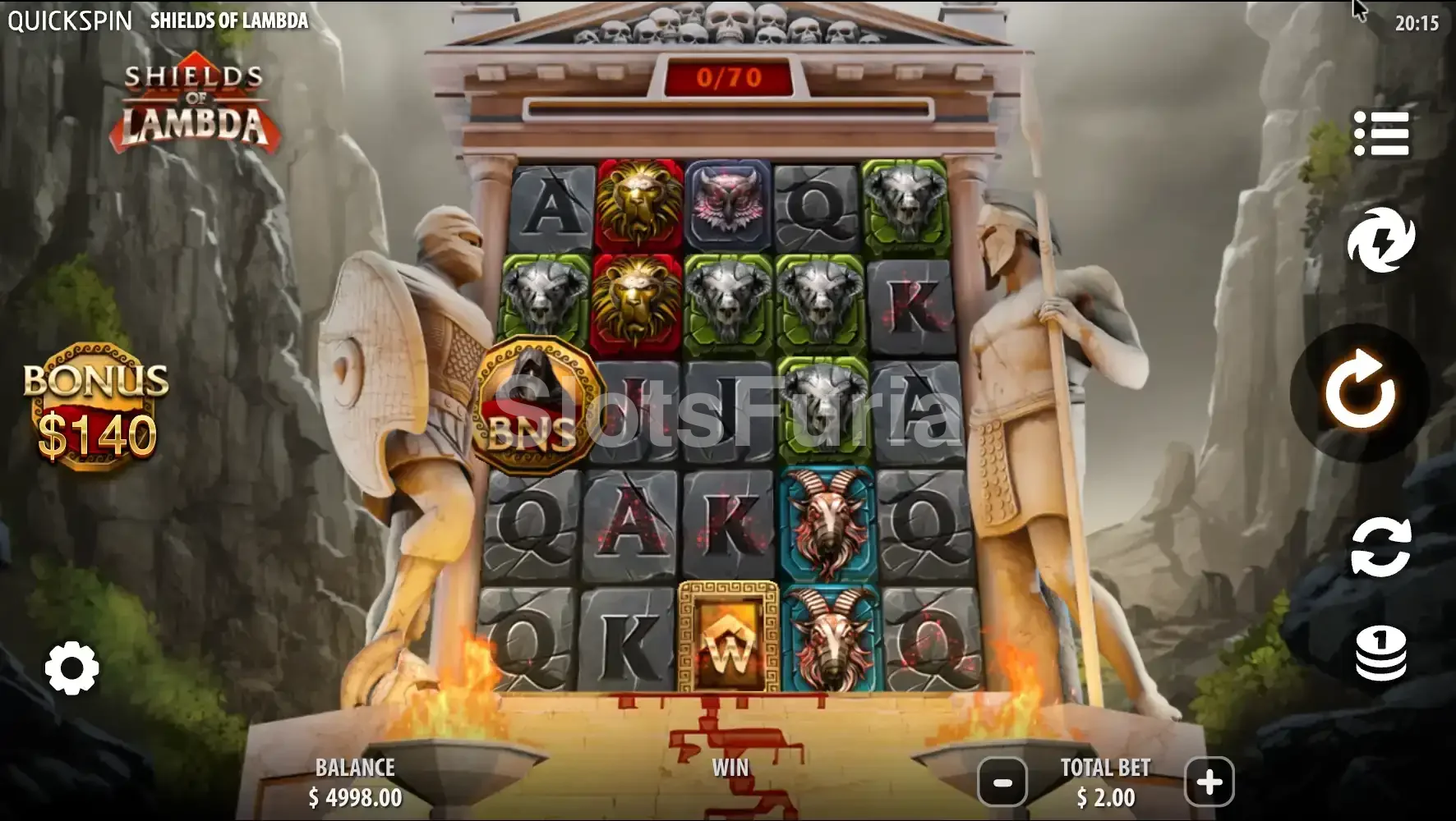 Pantalla principal del juego Shields of Lambda con la cuadrícula inclinada