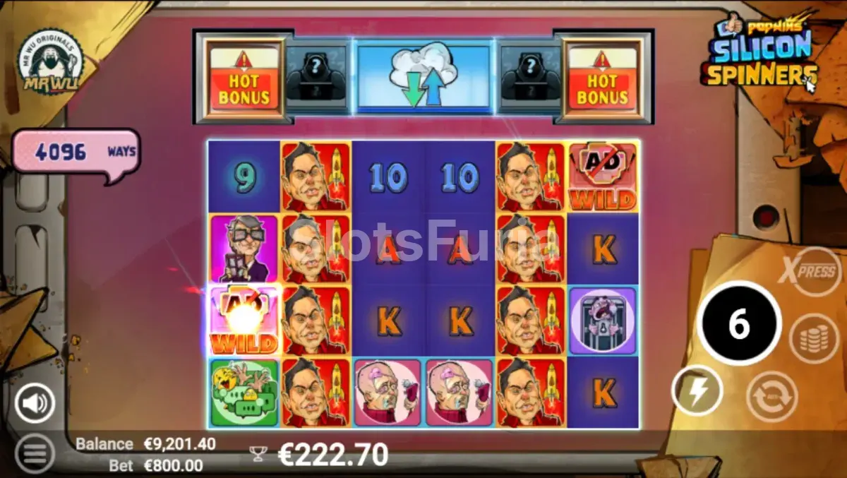 Ronda de giros gratuitos activa en Silicon Spinners