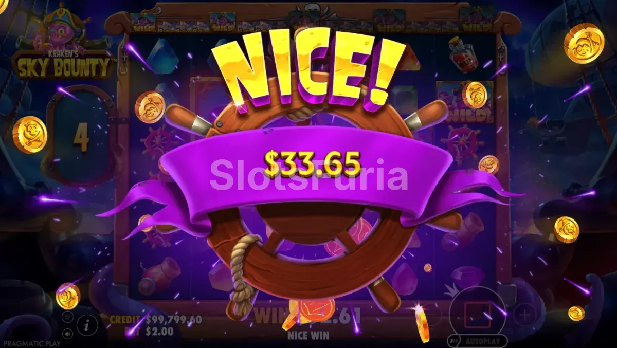 Gran premio en Sky Bounty con wilds expandidos