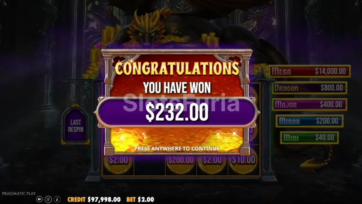 Gran ganancia en Sleeping Dragon Ultra Dark tras una ronda de respins