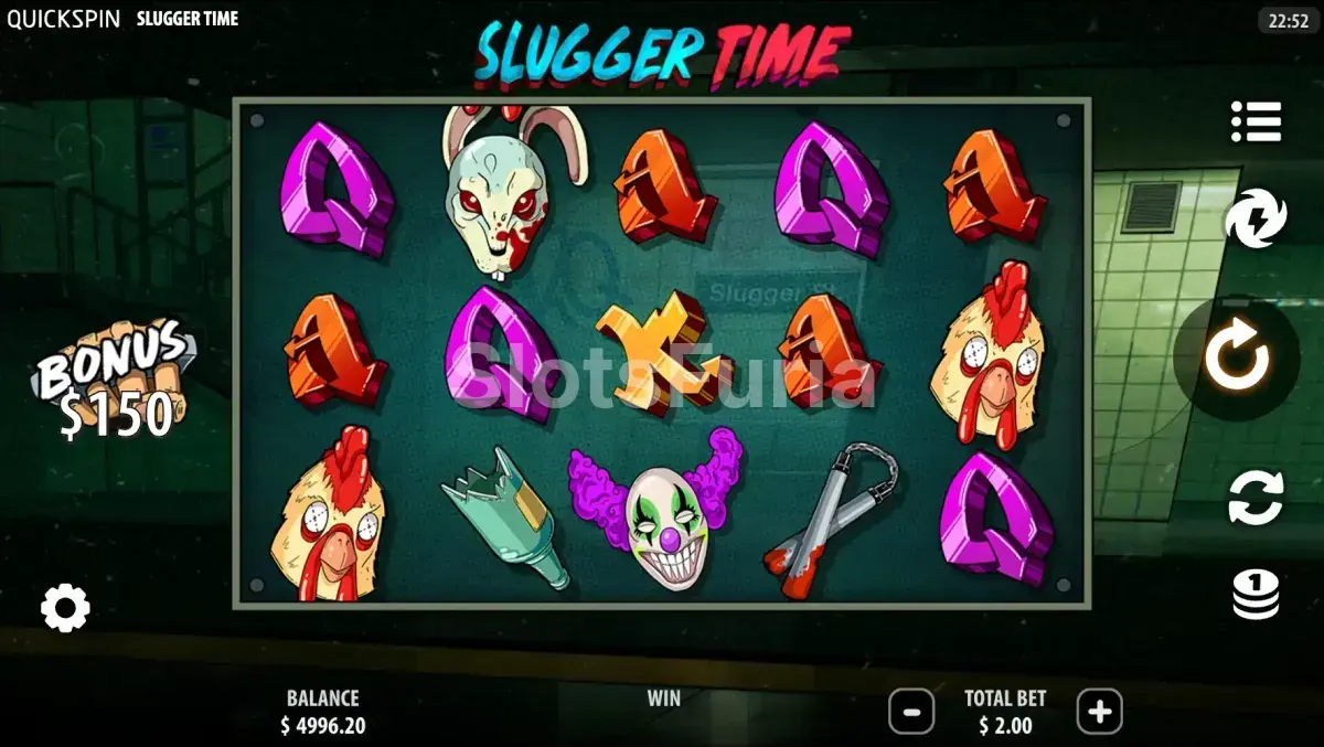 Juego base de Slugger Time con pandillas enmascaradas en la estación de metro
