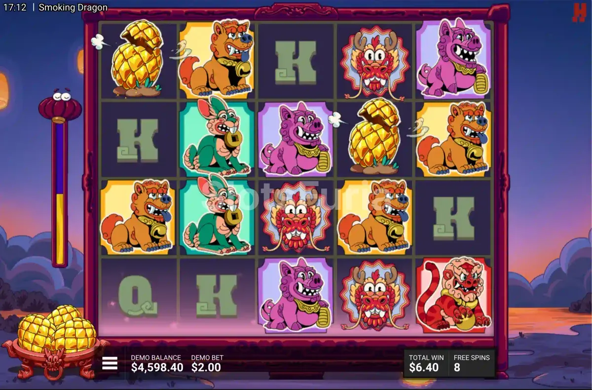 Ronda de giros gratuitos activa en Smoking Dragon