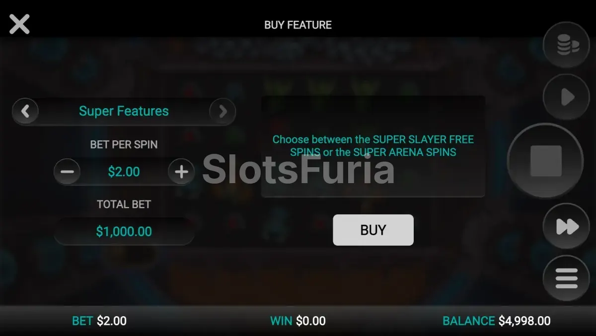 Opciones de compra de bonus disponibles en Snake Arena 2