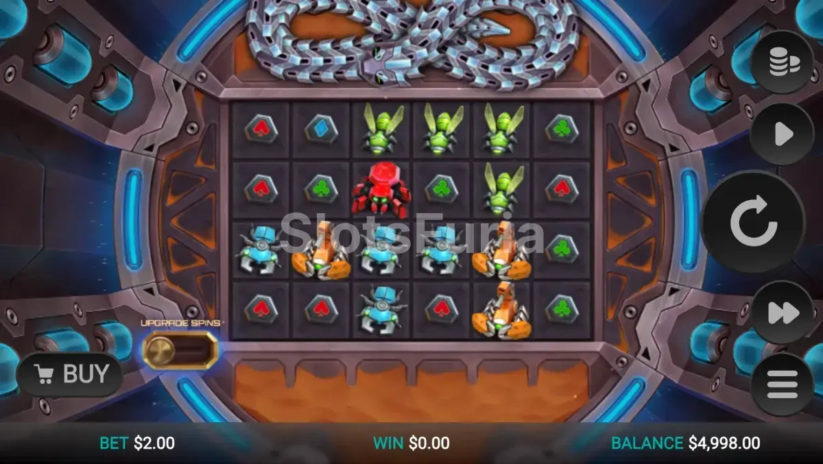 Vista del juego base en Snake Arena 2 con arena futurista