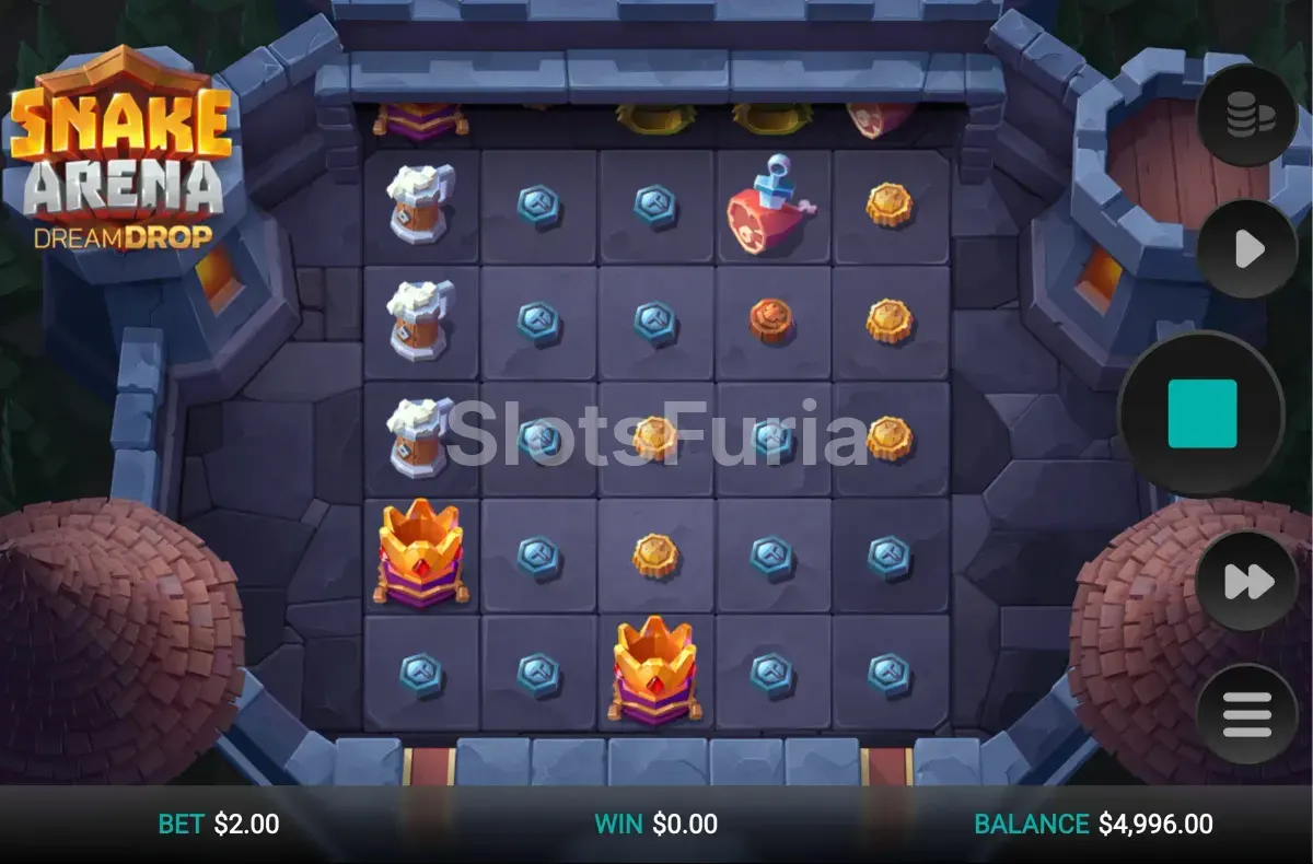 Vista general del juego base en Snake Arena Dream Drop