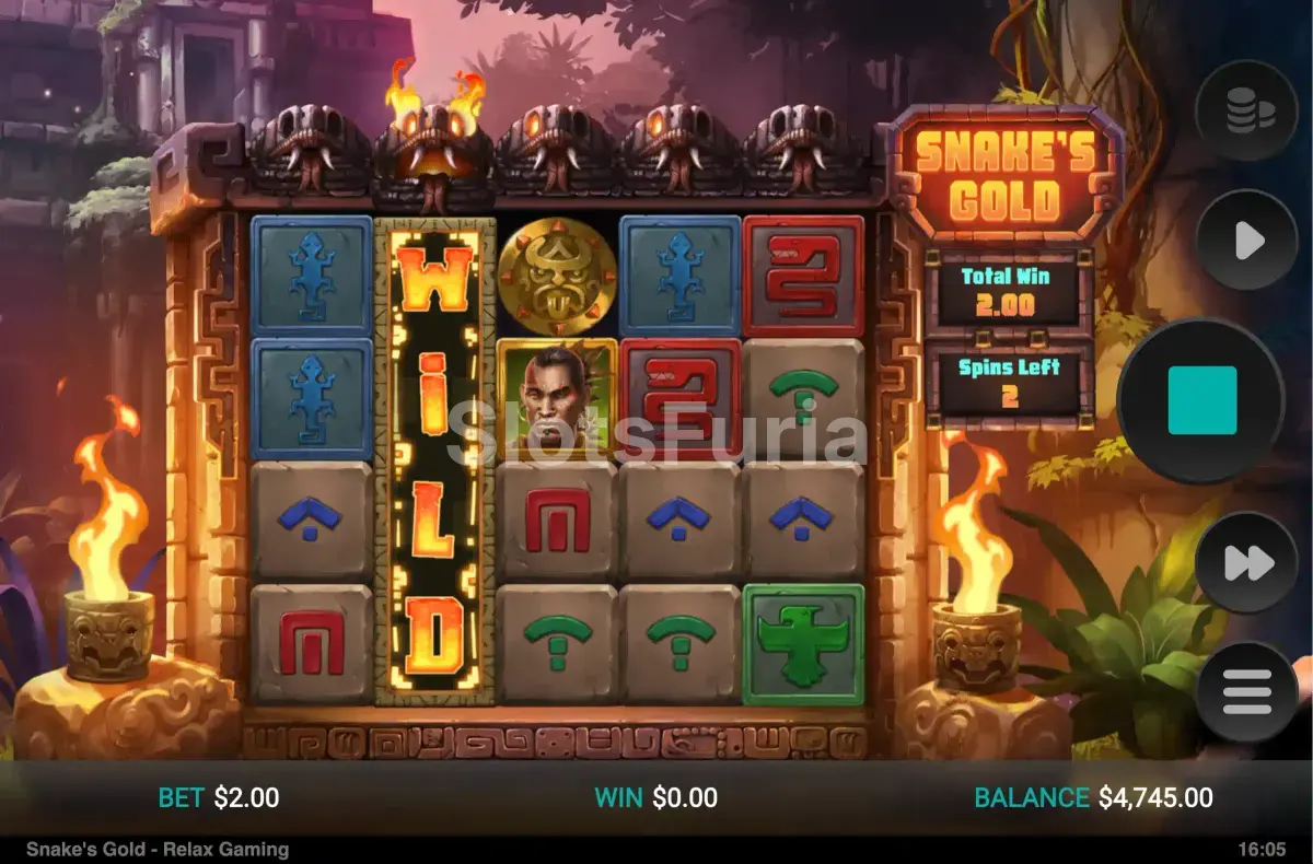 Ronda de giros gratuitos activa en Snake's Gold Dream Drop