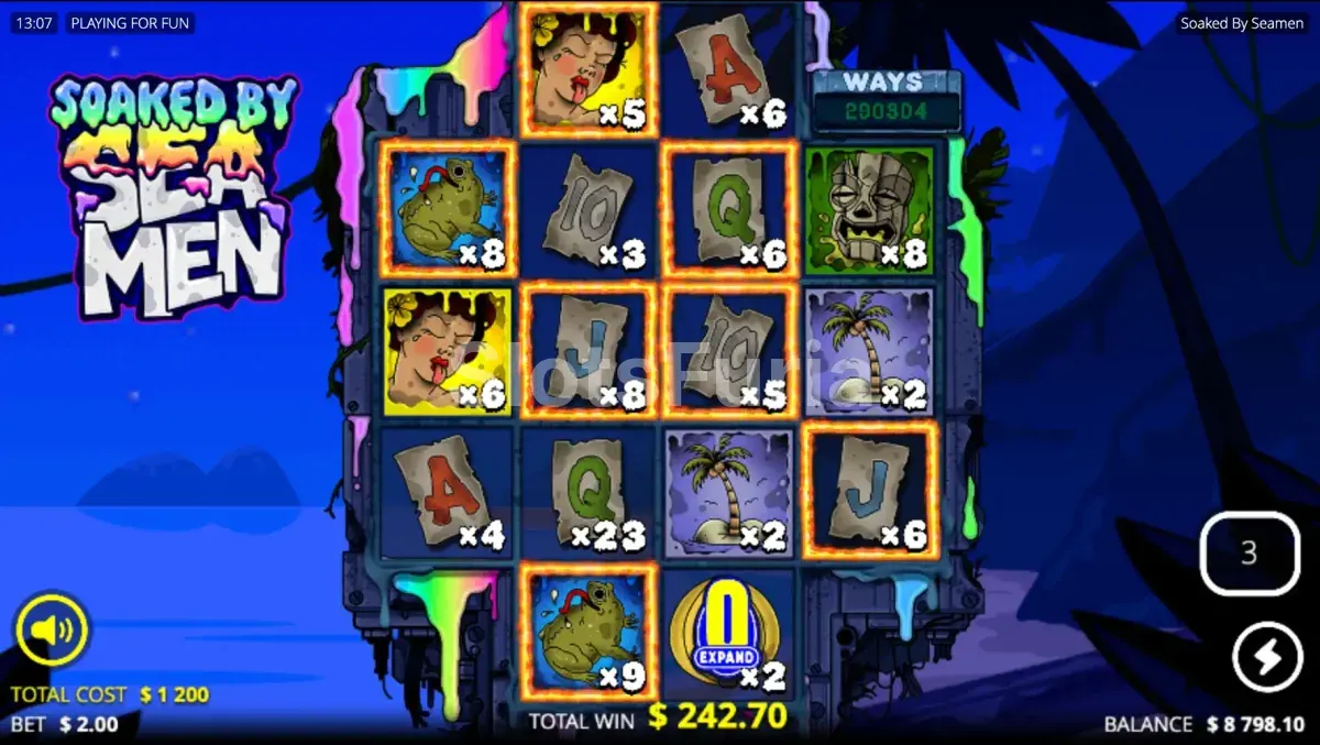 Bonus de giros gratuitos en Soaked by Seamen con multiplicadores activos