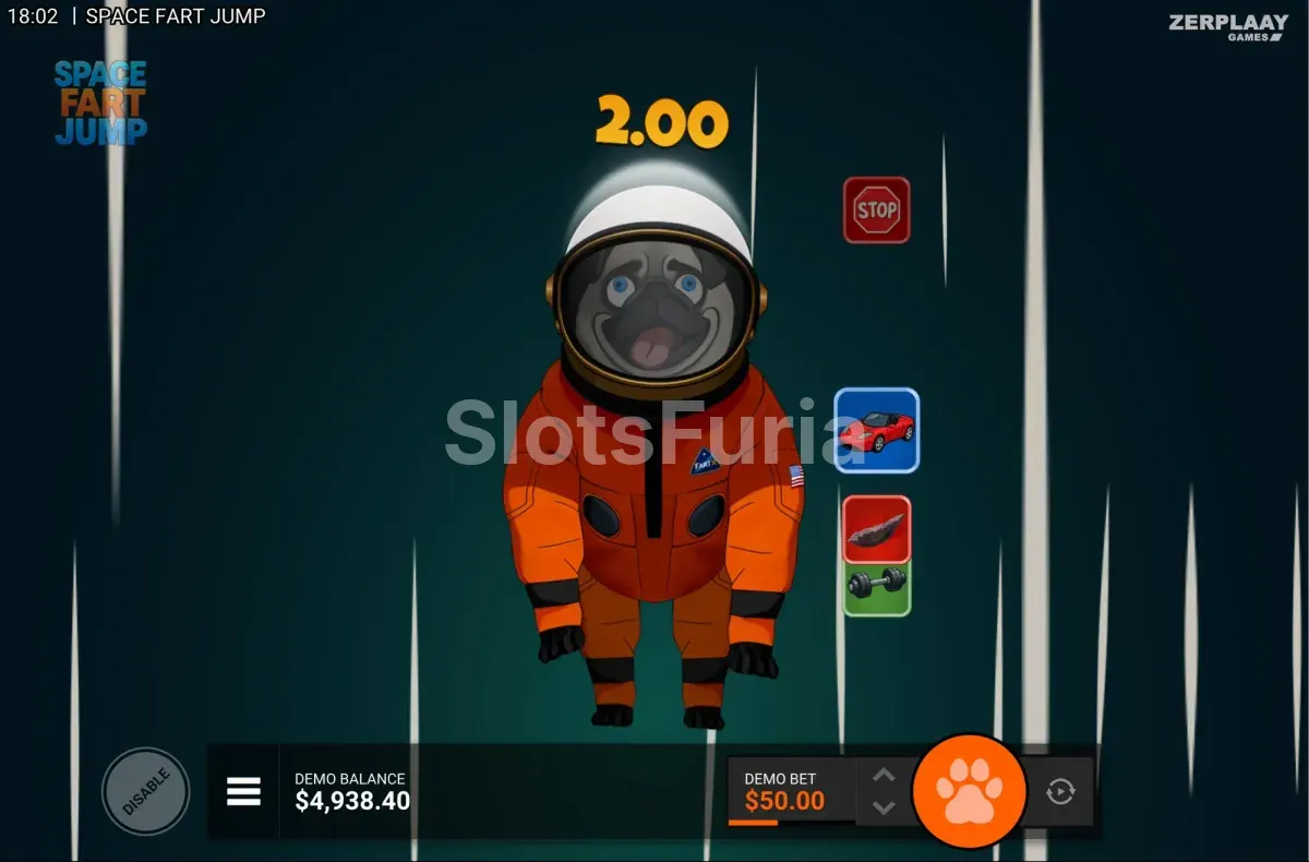 Ronda de giros gratis de Space Fart Jump