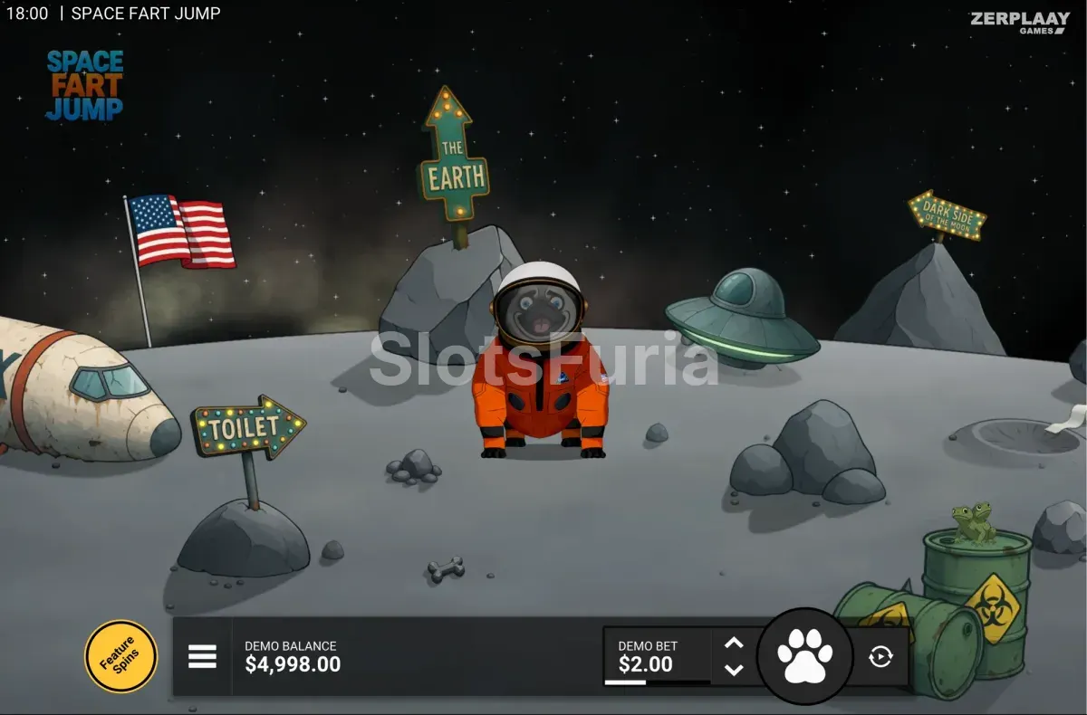 Juego base de Space Fart Jump con un único rodillo