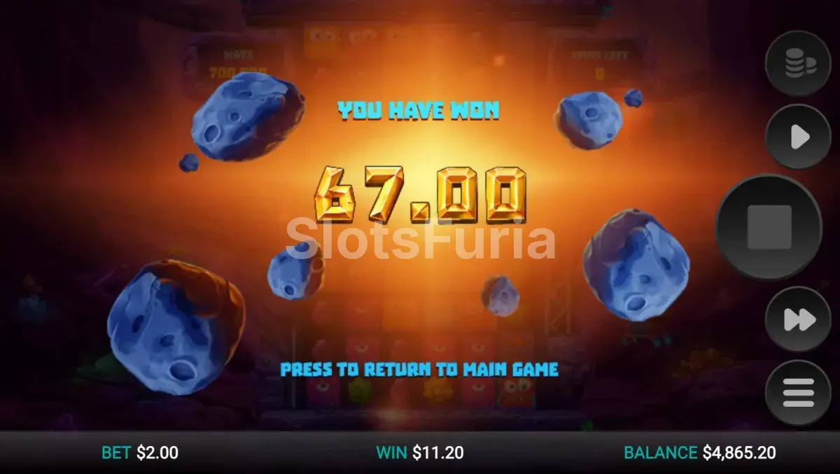 Gran victoria en Space Miners con multiplicadores máximos activos
