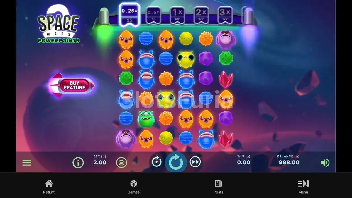 Pantalla principal del juego base en Space Wars 2 Powerpoints
