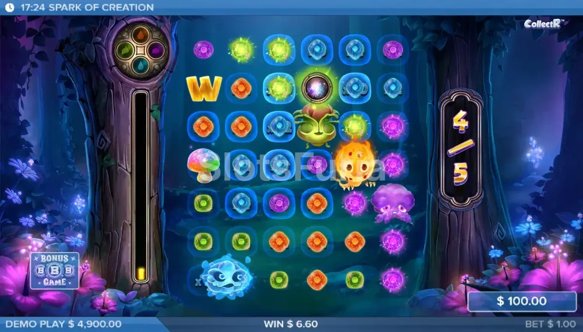 Ronda de giros gratis activada en Spark of Creation