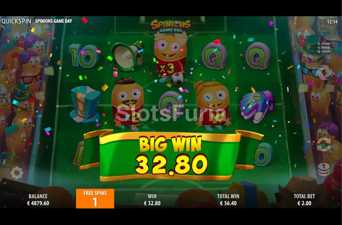 Gran victoria en Spinions Game Day con multiplicadores activos