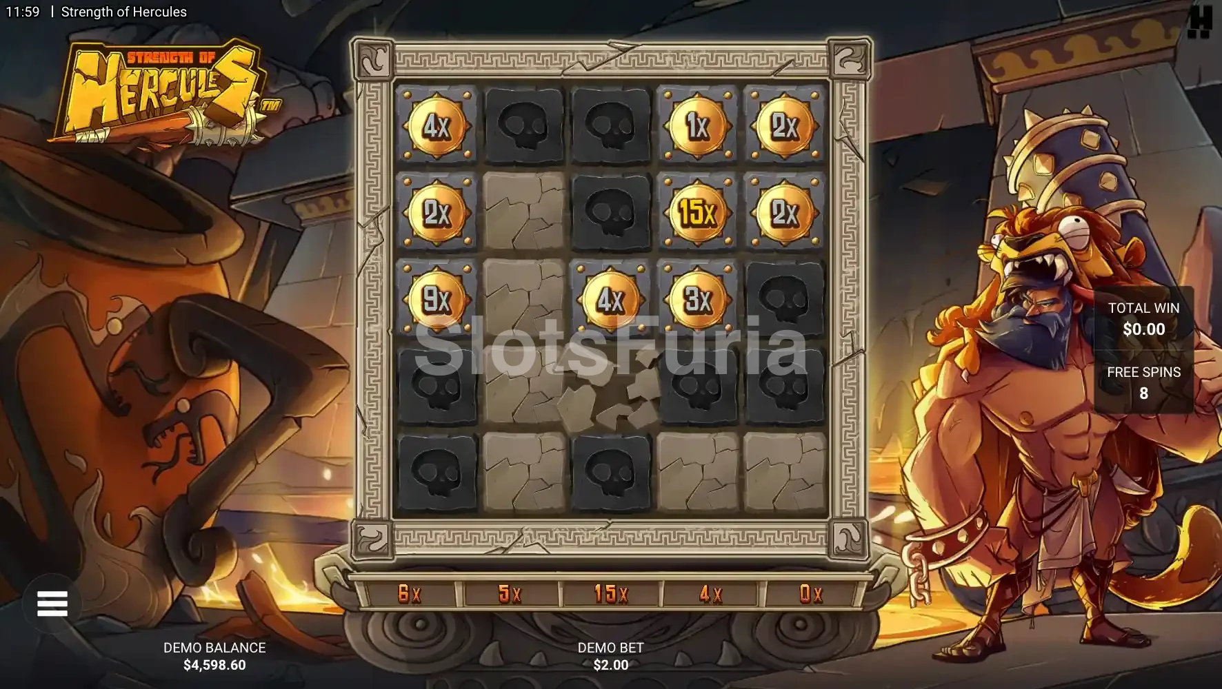Ronda de giros gratis en Strength of Hercules de Hacksaw Gaming