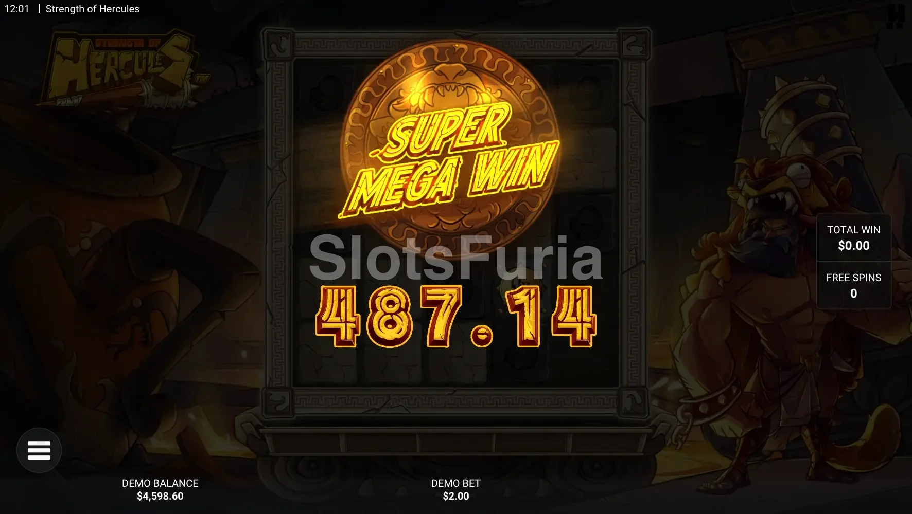 Gran victoria épica en la slot Strength of Hercules